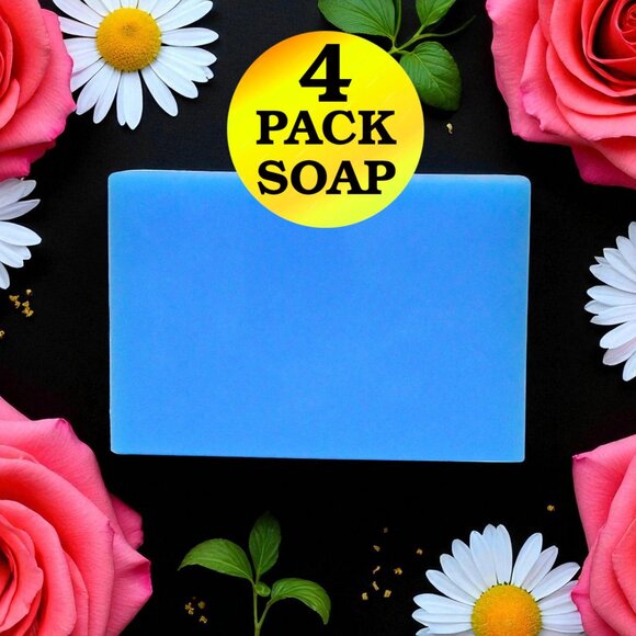 NEW Rose, Chamomile, & Jasmine Scented Handmade Soap. Set of 4 Bars. - Picture 1 of 5